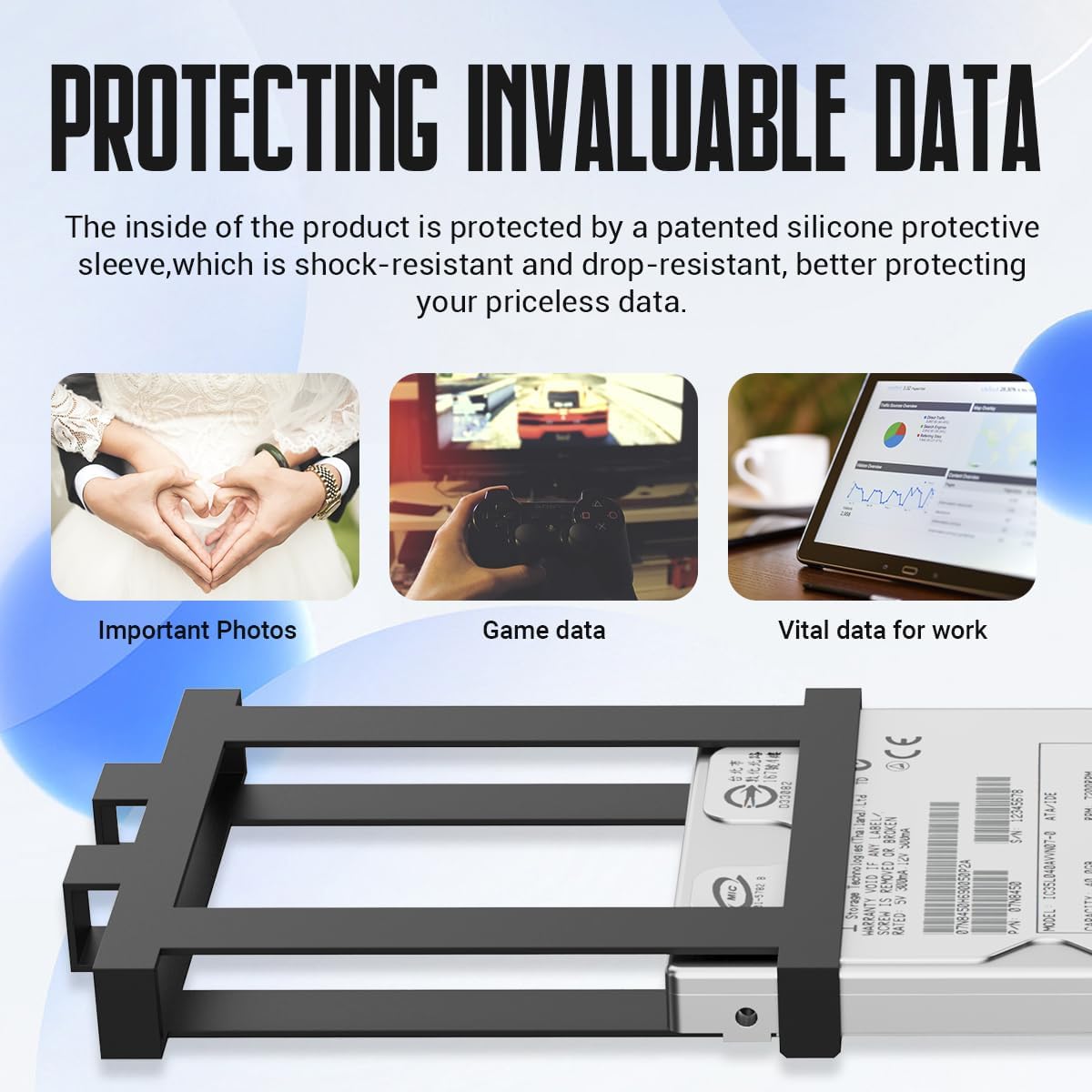 YOTUO Portable External Hard Drive Storage Expansion Mobile HDD USB 3.0 for PC, Mac, Desktop, Laptop, PS4, PS5, Xbox One X/S, Xbox 360, Xbox Series X/S, Office & Game (Black, 750GB) - Image 6