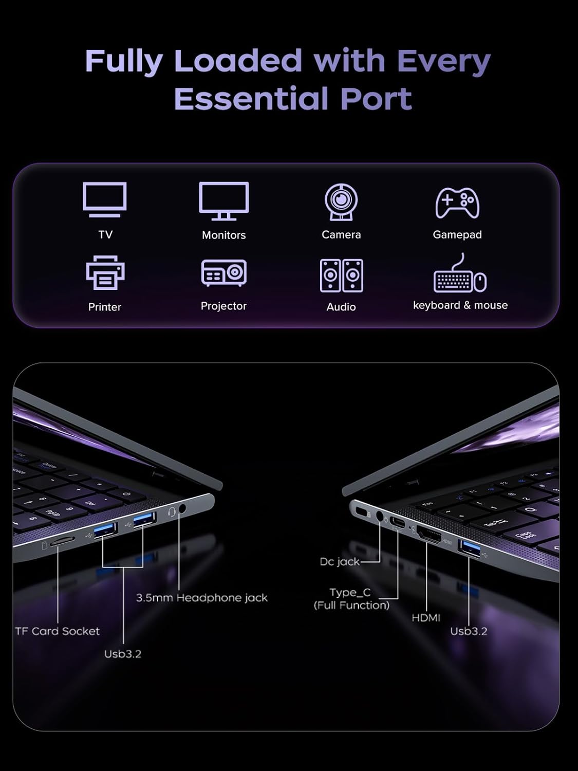 MALLRACE 2026 Light Gaming Laptop with AMD Ryzen 7 5700U 8-core (Beats i7-1265U,up to 4.3GHz),16GB DDR4 512GB SSD, AMD Radeon Graphics,WiFi 6,15.6 inch IPS Display,Webcam, AMD Laptop Computer - Image 6