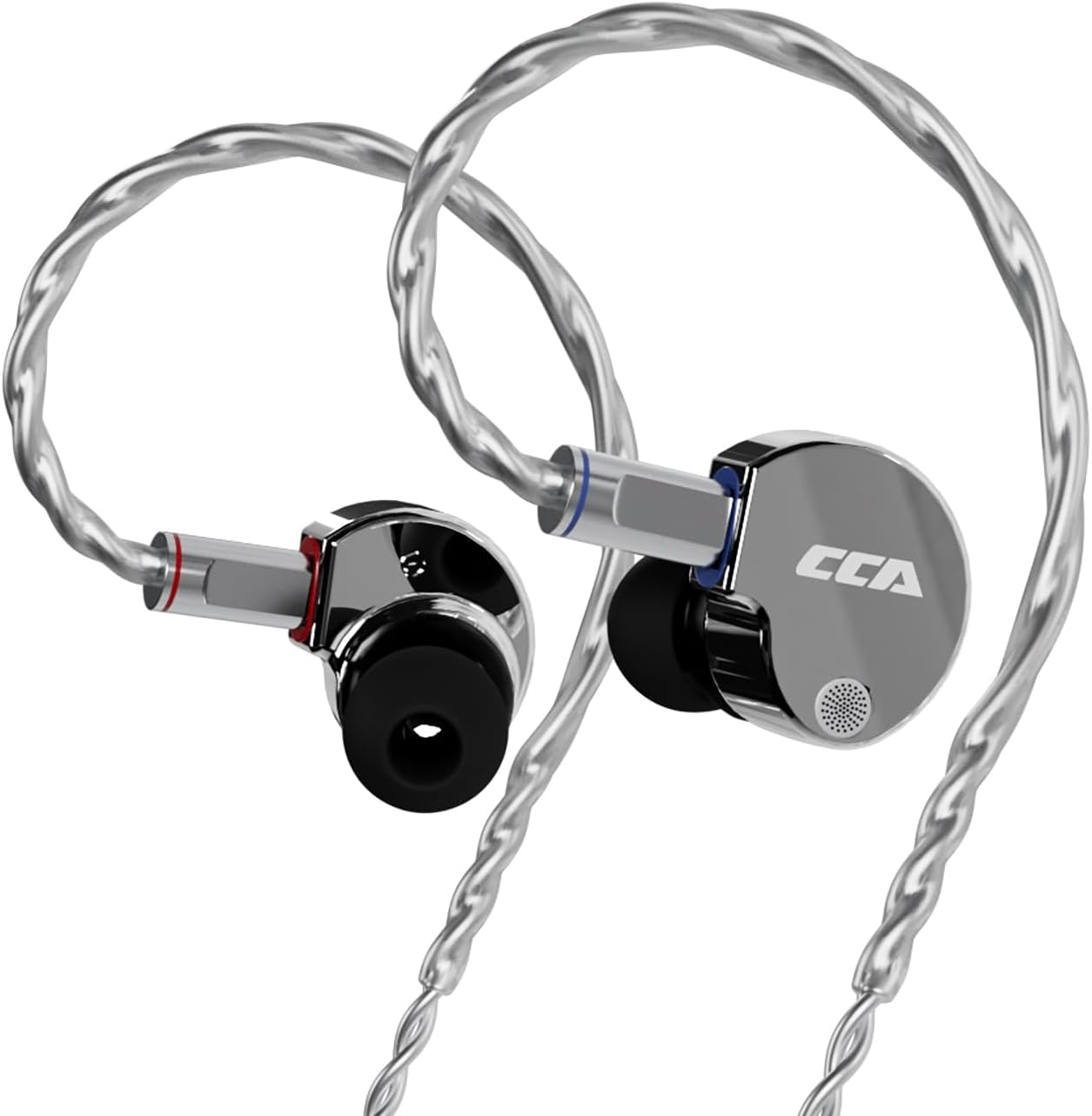 CCA Phoenix in-Ear Monitor Headphones, Dual-Magnet Dynamic Driver IEM with HiFi Clear Sound & Deep Bass, Full-Metal Professional Gaming Earbuds for Musicians, Singers, and Audiophiles(3.5mm Plug)