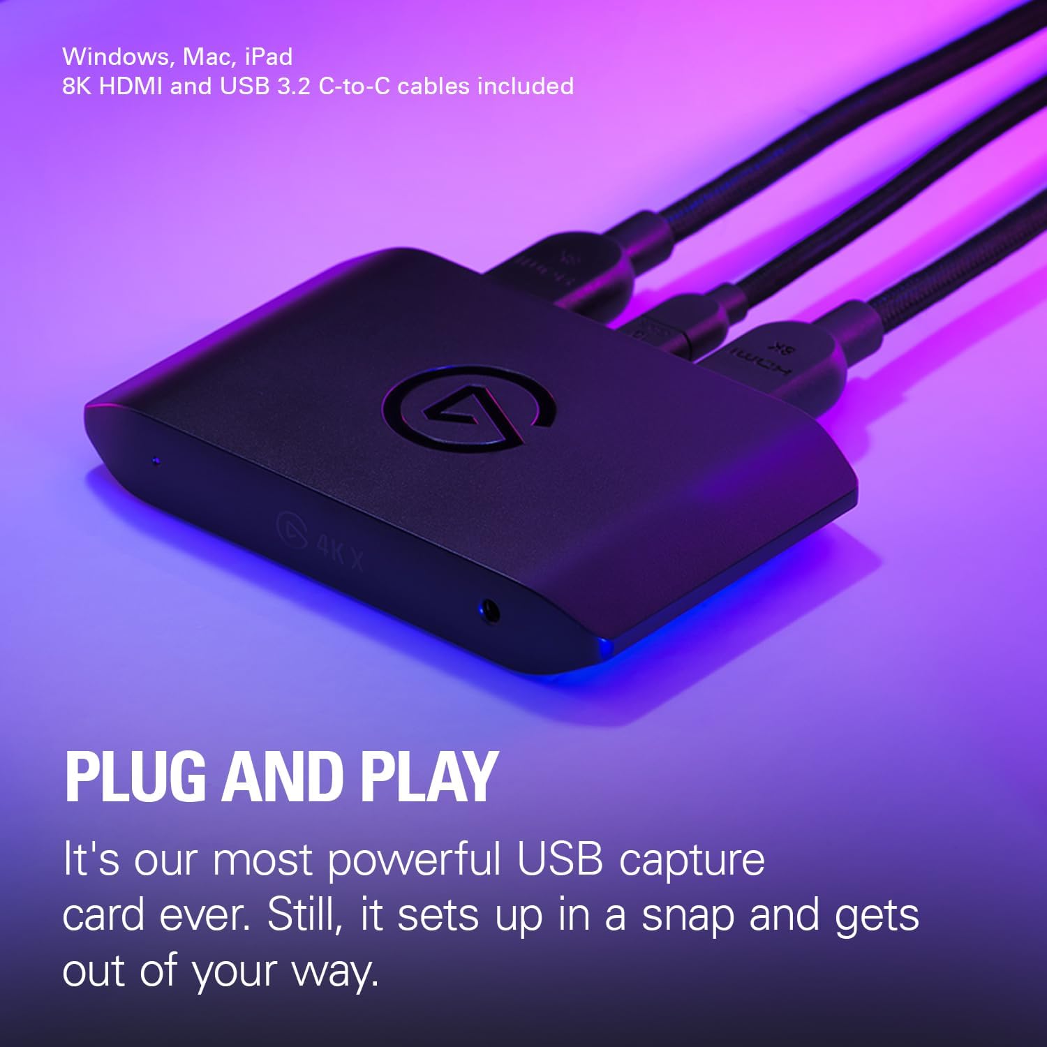 Elgato 4K X – Capture Up to 4K144 with Ultra-Low Latency on PS5|Pro, Xbox Series X|S, Nintendo Switch 2, OBS and More, HDMI 2.1, VRR, HDR10, USB 3.2 Gen 2, for Streaming & Recording, PC|Mac|iPad - Image 9