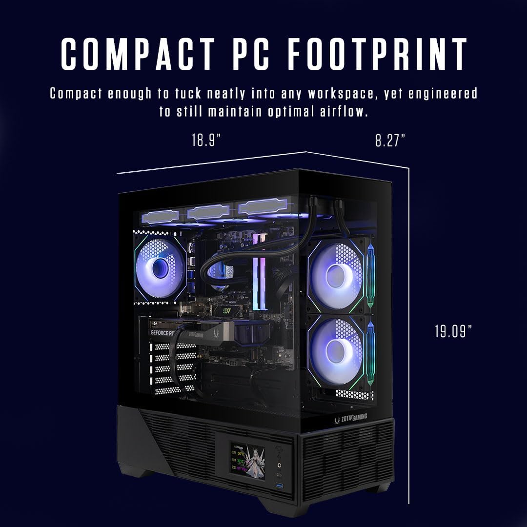 ZOTAC MEK Gaming PC Desktop, NVIDIA GeForce RTX 5060 Ti 16GB GDDR7, AMD Ryzen 7 9700X Up to 5.5GHz, 32GB DDR5, 1TB NVMe SSD, 850W 80+ Gold PSU, WiFi 6E, Windows 11 Home - Image 6