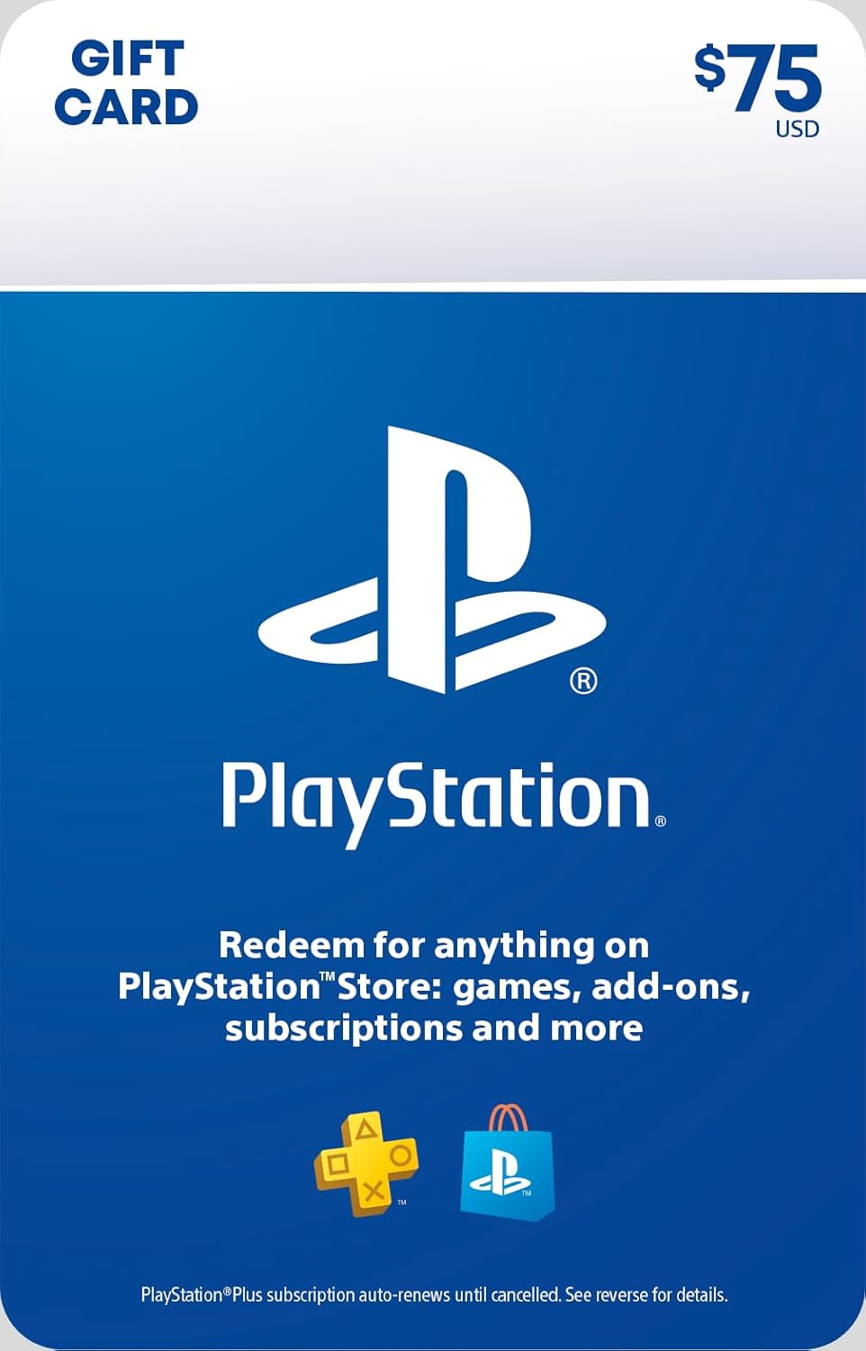 PlayStation Store Physical Gift Card - $75