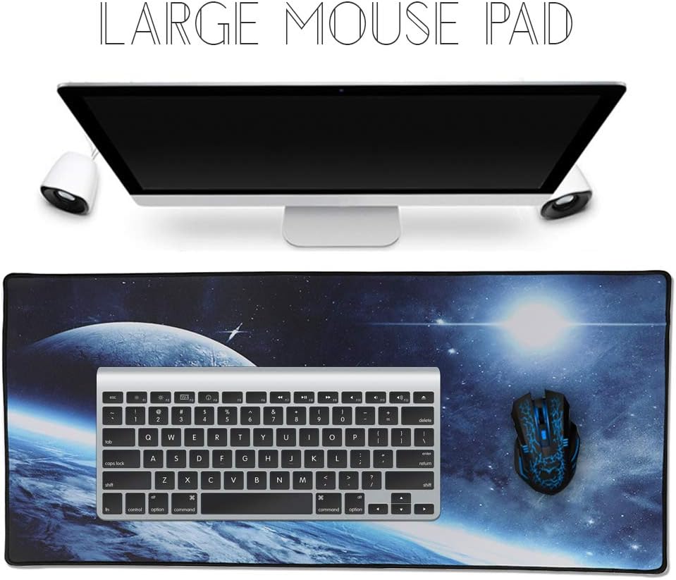 XXL Professional Large Mouse Pad & Computer Game Mouse Mat (35.4x15.7x0.1IN, 90x40 Space) - Image 7