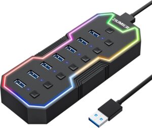 ZIUMIER USB 3.0 Hub,7 Ports USB Exp...