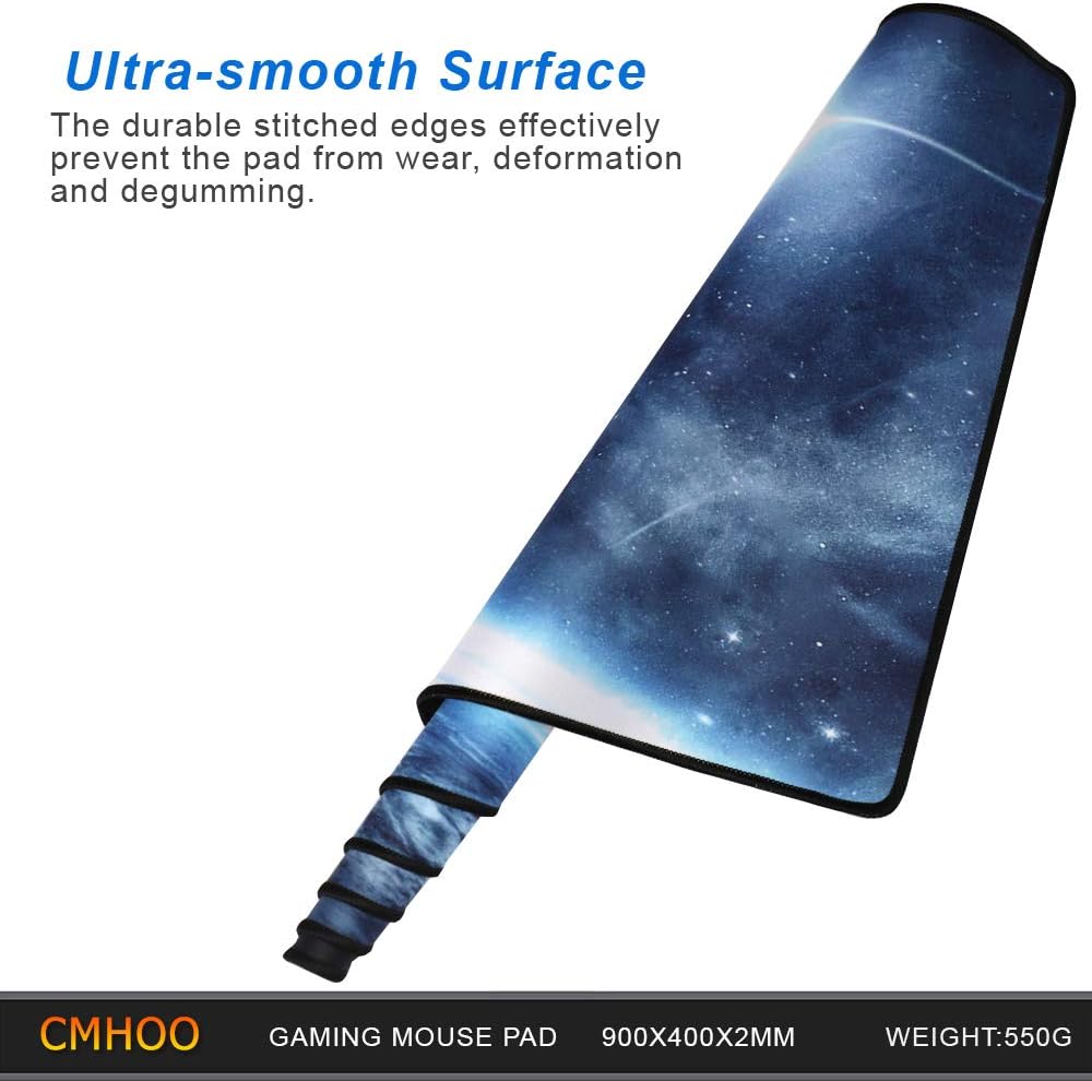 XXL Professional Large Mouse Pad & Computer Game Mouse Mat (35.4x15.7x0.1IN, 90x40 Space) - Image 4