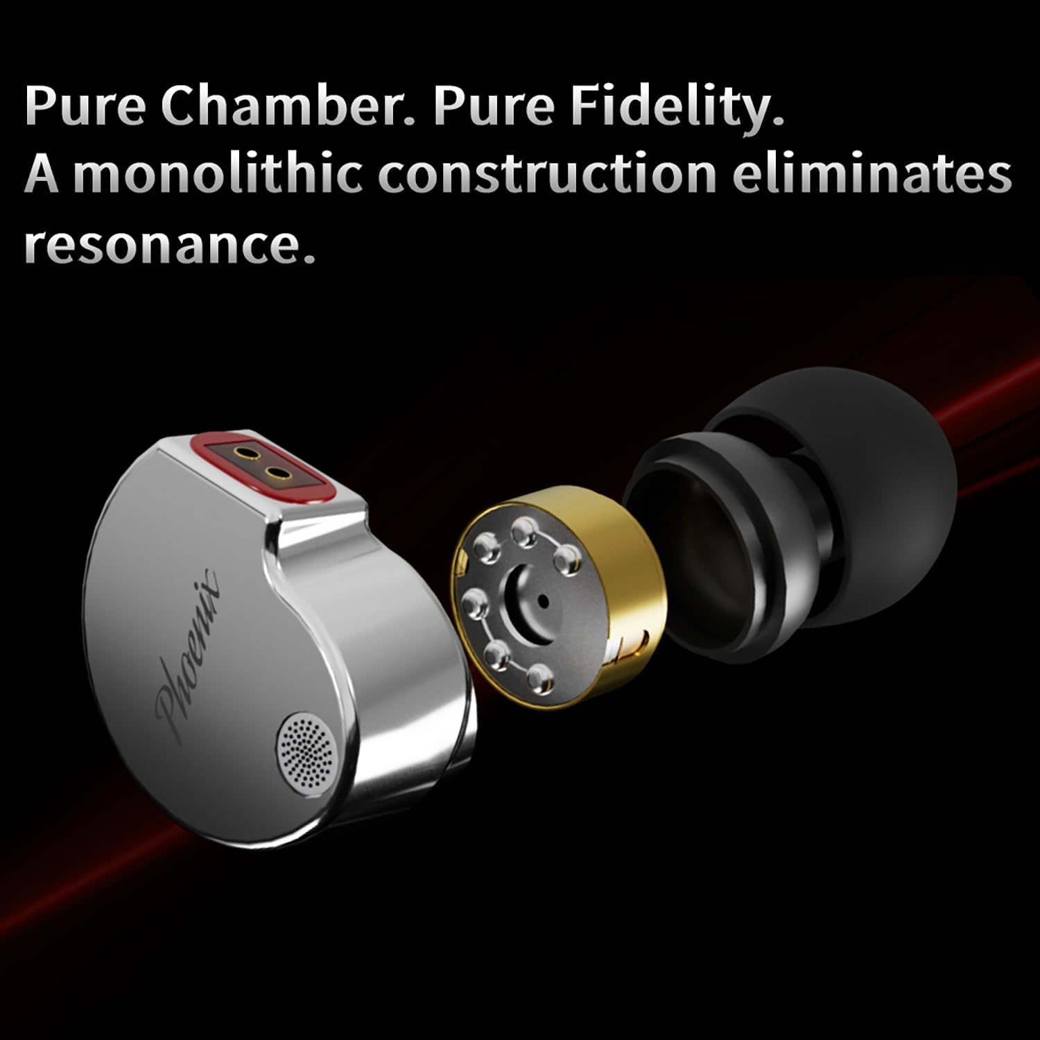 CCA Phoenix in-Ear Monitor Headphones, Dual-Magnet Dynamic Driver IEM with HiFi Clear Sound & Deep Bass, Full-Metal Professional Gaming Earbuds for Musicians, Singers, and Audiophiles(3.5mm Plug) - Image 6
