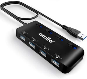 USB Hub, 4-Port USB 3.0 Hub Splitte...