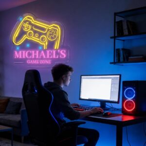 Custom Game Room Neon Sign with Nam...