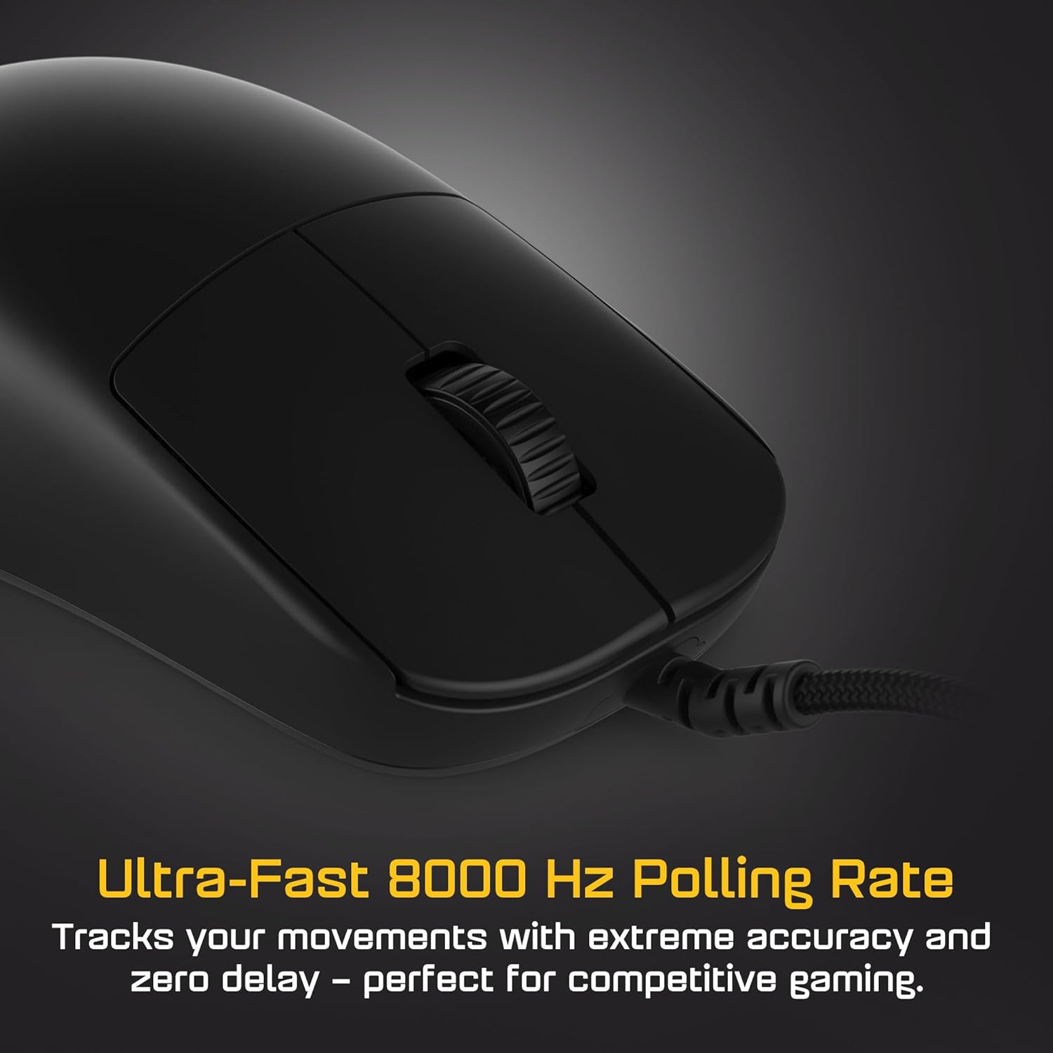 ENDGAME GEAR OP1 8k v2 Black – Esports Gaming Mouse with Cable, 30K DPI Optical Sensor, 8000Hz Polling, Hot-Swappable Switches & Claw-Grip Design - Image 2