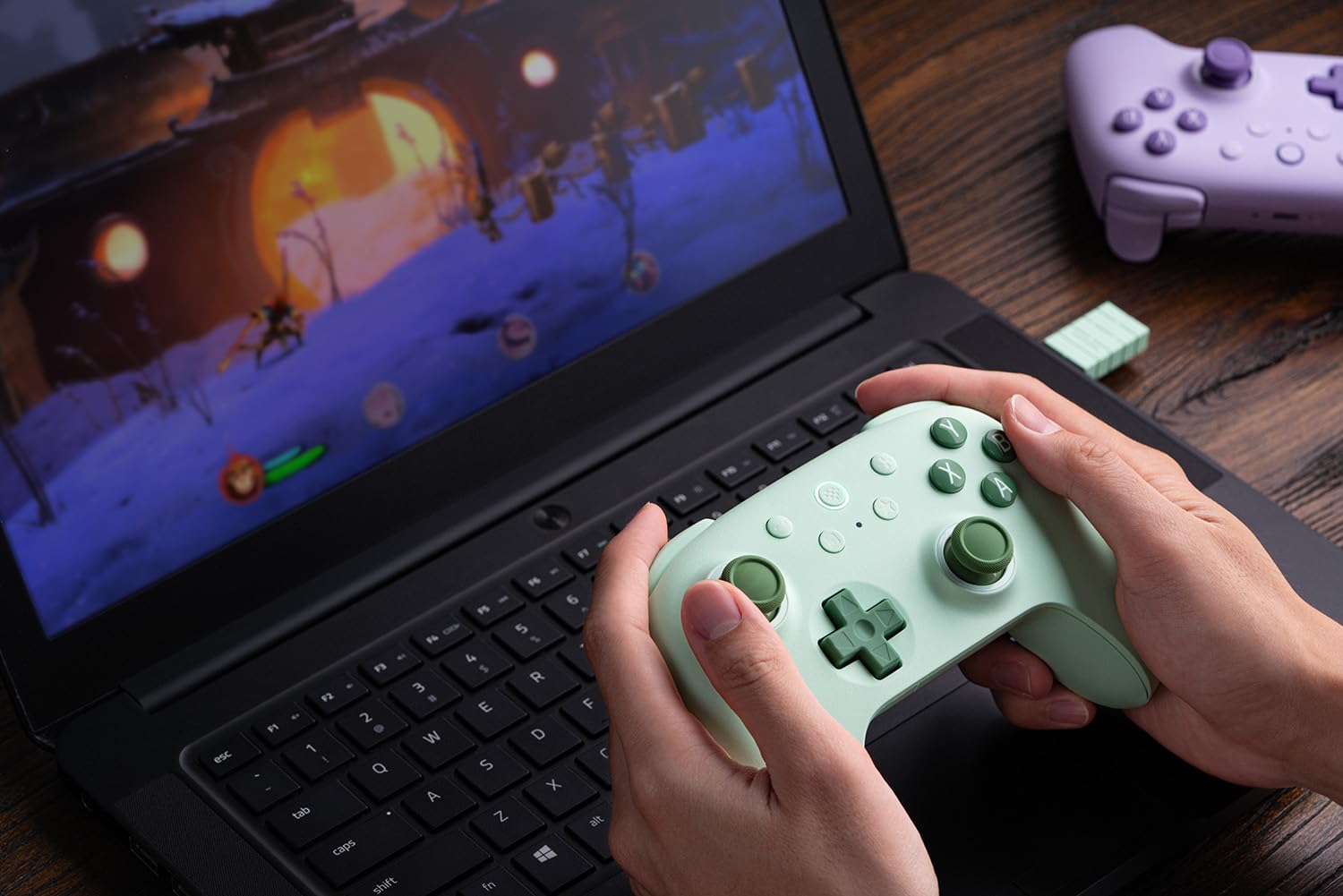 8BitDo Ultimate 2C Wireless Controller for Windows PC and Android, with 1000 Hz Polling Rate, Hall Effect Joysticks and Triggers, and Remappable L4/R4 Bumpers (Green) - Image 6