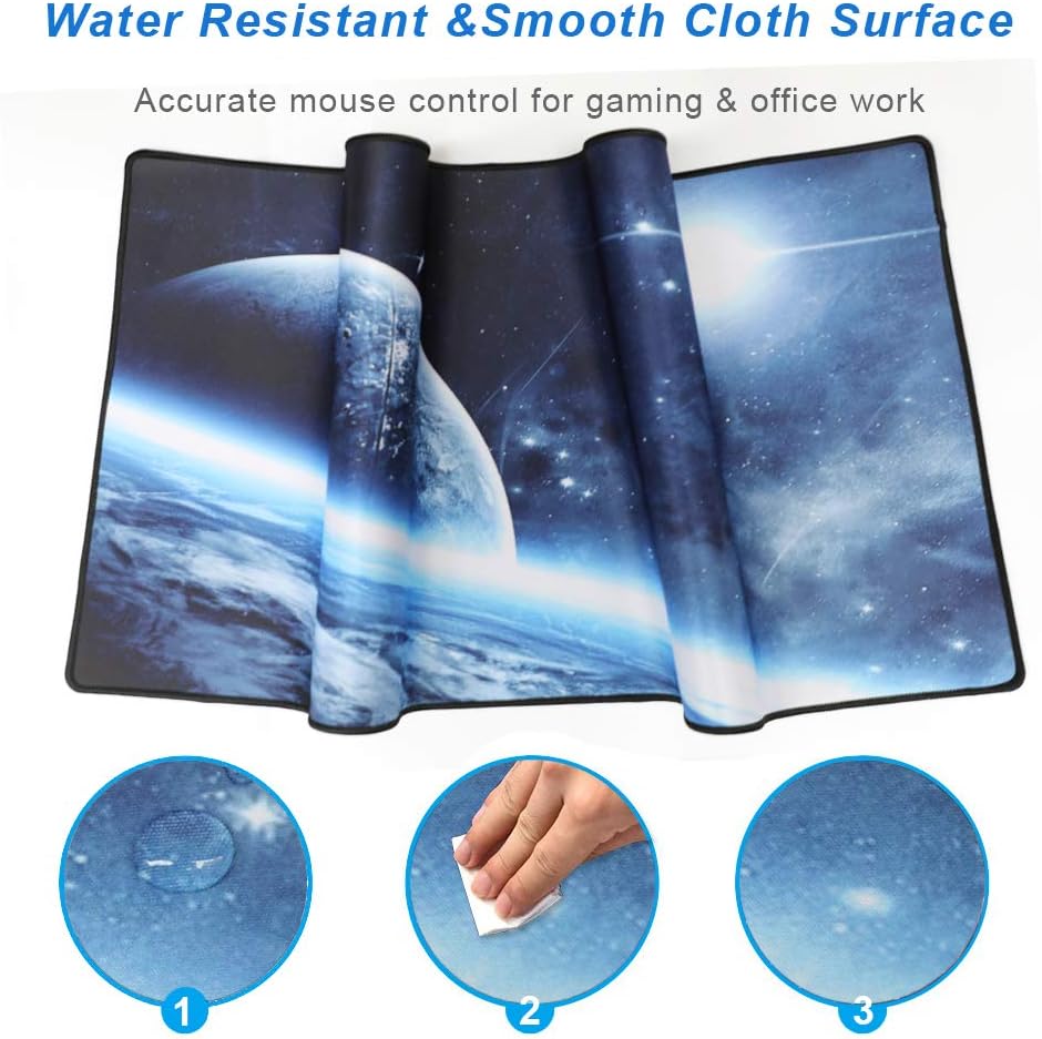 XXL Professional Large Mouse Pad & Computer Game Mouse Mat (35.4x15.7x0.1IN, 90x40 Space) - Image 5