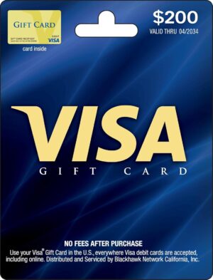 Visa Physical Gift Card $200 (plus ...
