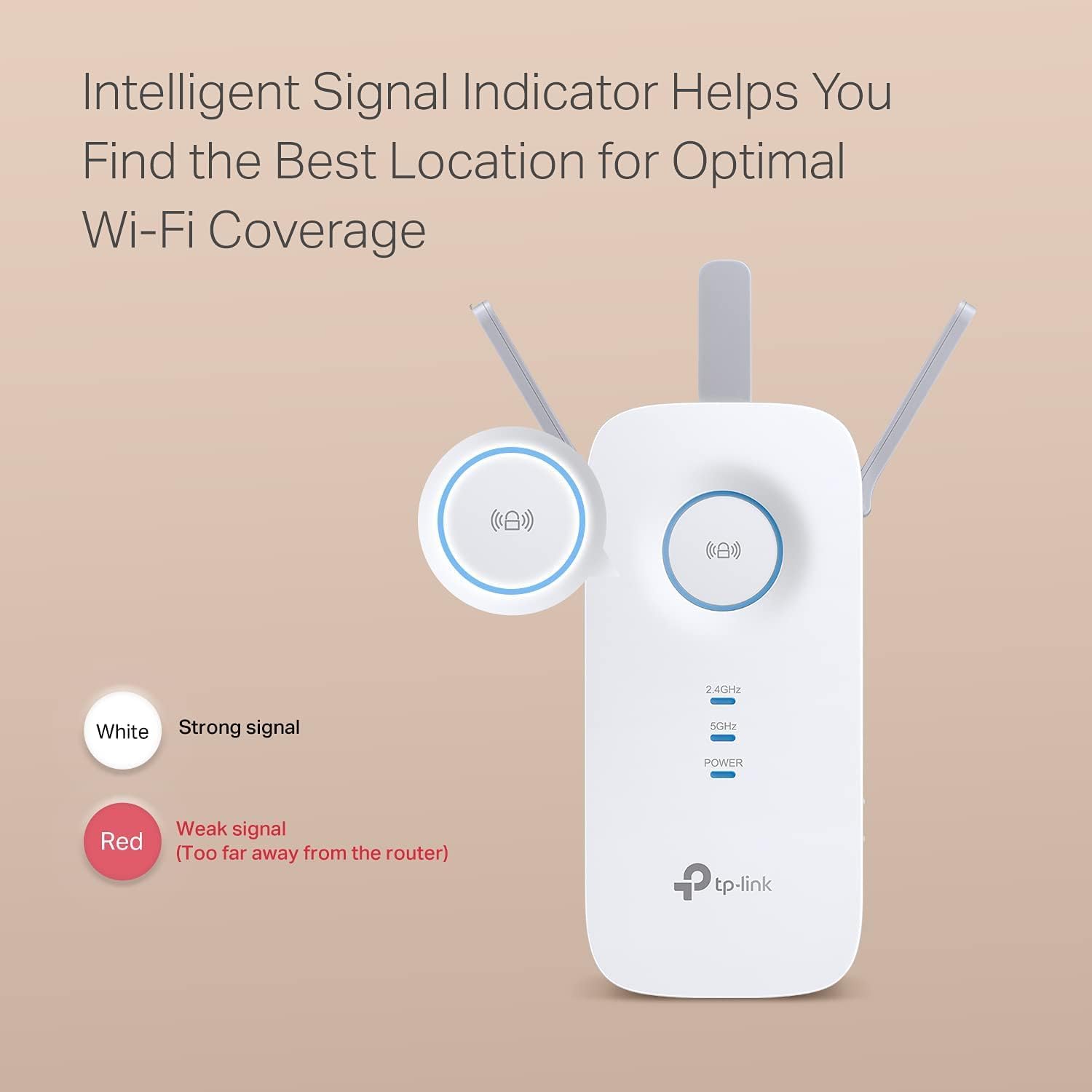 TP-Link AC1900 WiFi Range Extender RE550 | Dual-Band Wireless Repeater Amplifier w/Gigabit Ethernet Port | Up to 2200 Sq. Ft., 32 Devices | Internet Signal Booster | APP Setup | EasyMesh Compatible - Image 7