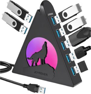 7-Port USB 3.0 Hub, Vertical USB Hu...