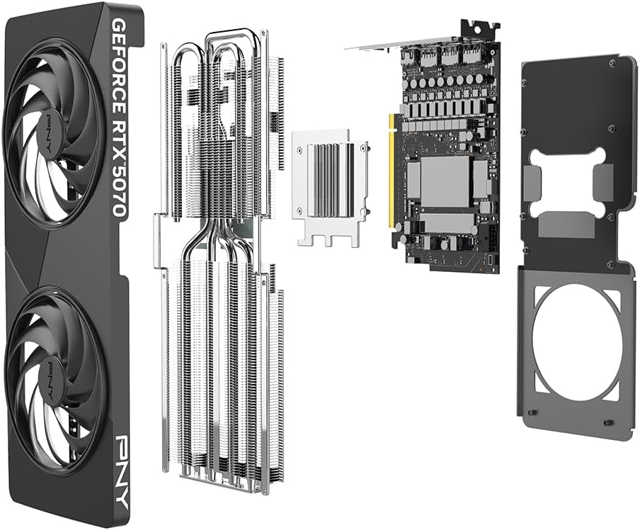 PNY NVIDIA GeForce RTX™ 5070 Slim Dual-Fan, Dual-Slot OC Graphics Card (12GB GDDR7, SFF-Ready, 192-bit, Boost Speed: 2587 MHz, PCIe® 5.0, HDMI®/DP 2.1, NVIDIA Blackwell Architecture, DLSS 4.5) - Image 18