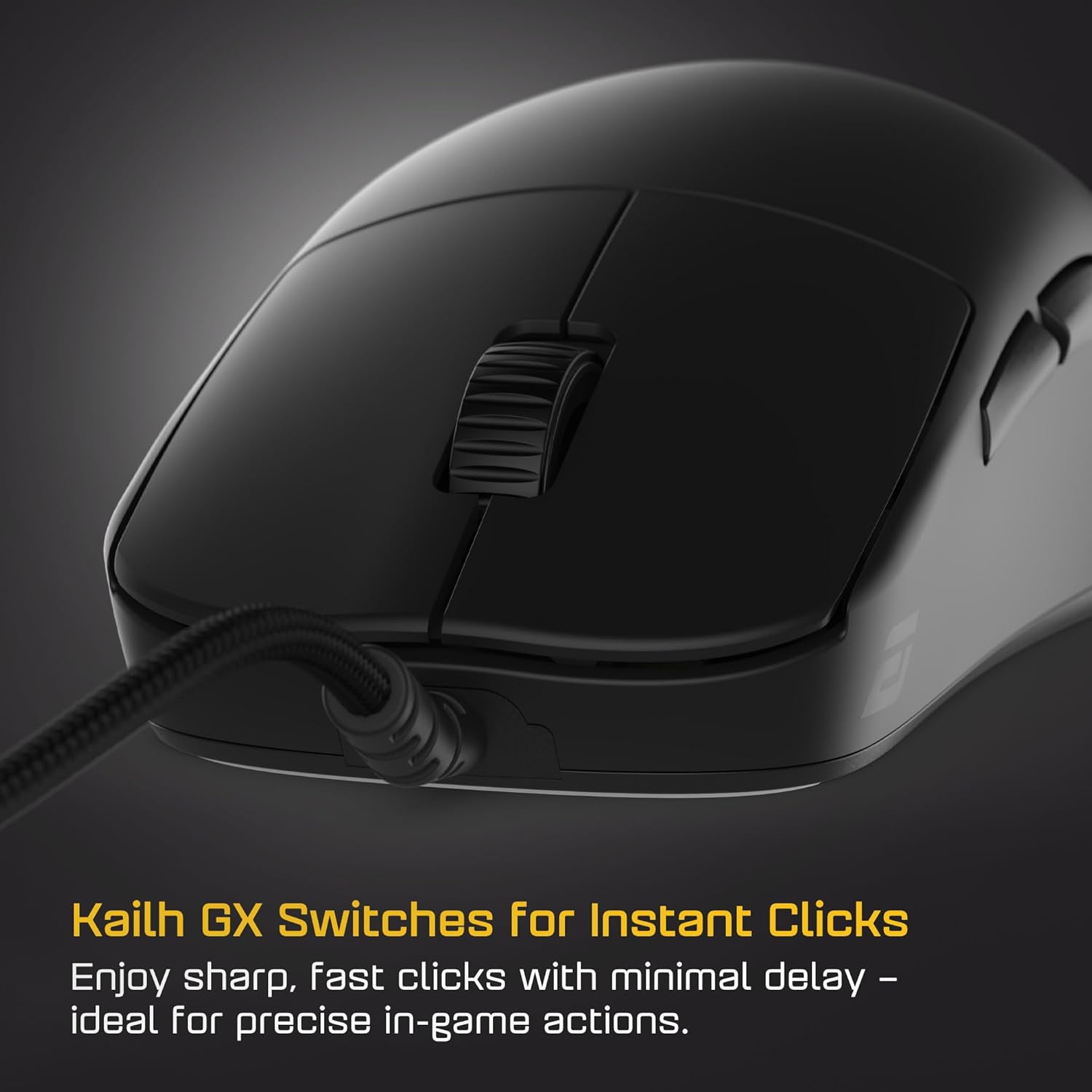 ENDGAME GEAR OP1 8k v2 Black – Esports Gaming Mouse with Cable, 30K DPI Optical Sensor, 8000Hz Polling, Hot-Swappable Switches & Claw-Grip Design - Image 3