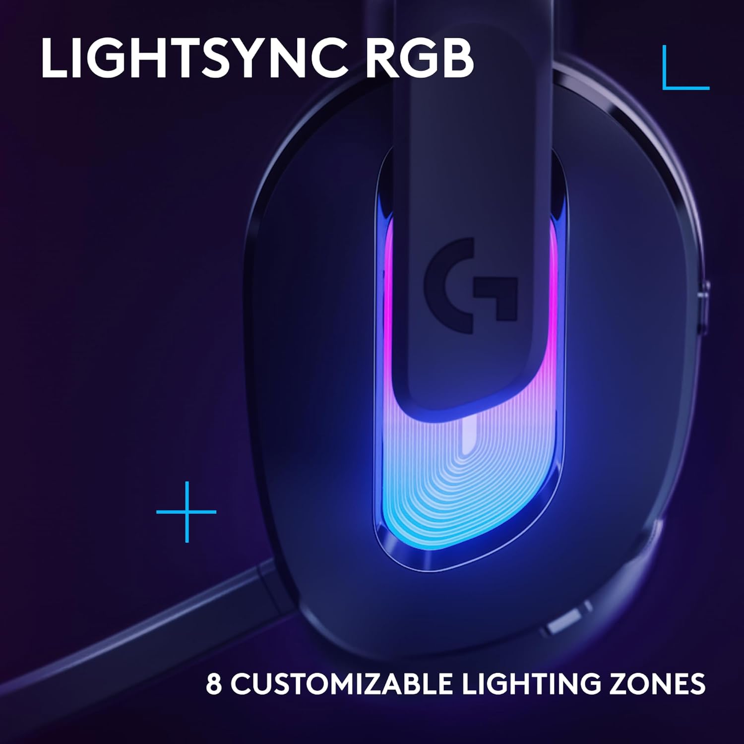 Logitech G522 Lightspeed Wireless Gaming Headset, Full-Band Mic, Advanced Audio, Tri-Connect (Lightspeed, Bluetooth, USB A to C), LIGHTSYNC RGB, for PC & Nintendo Switch/Switch 2 – Black - Image 2