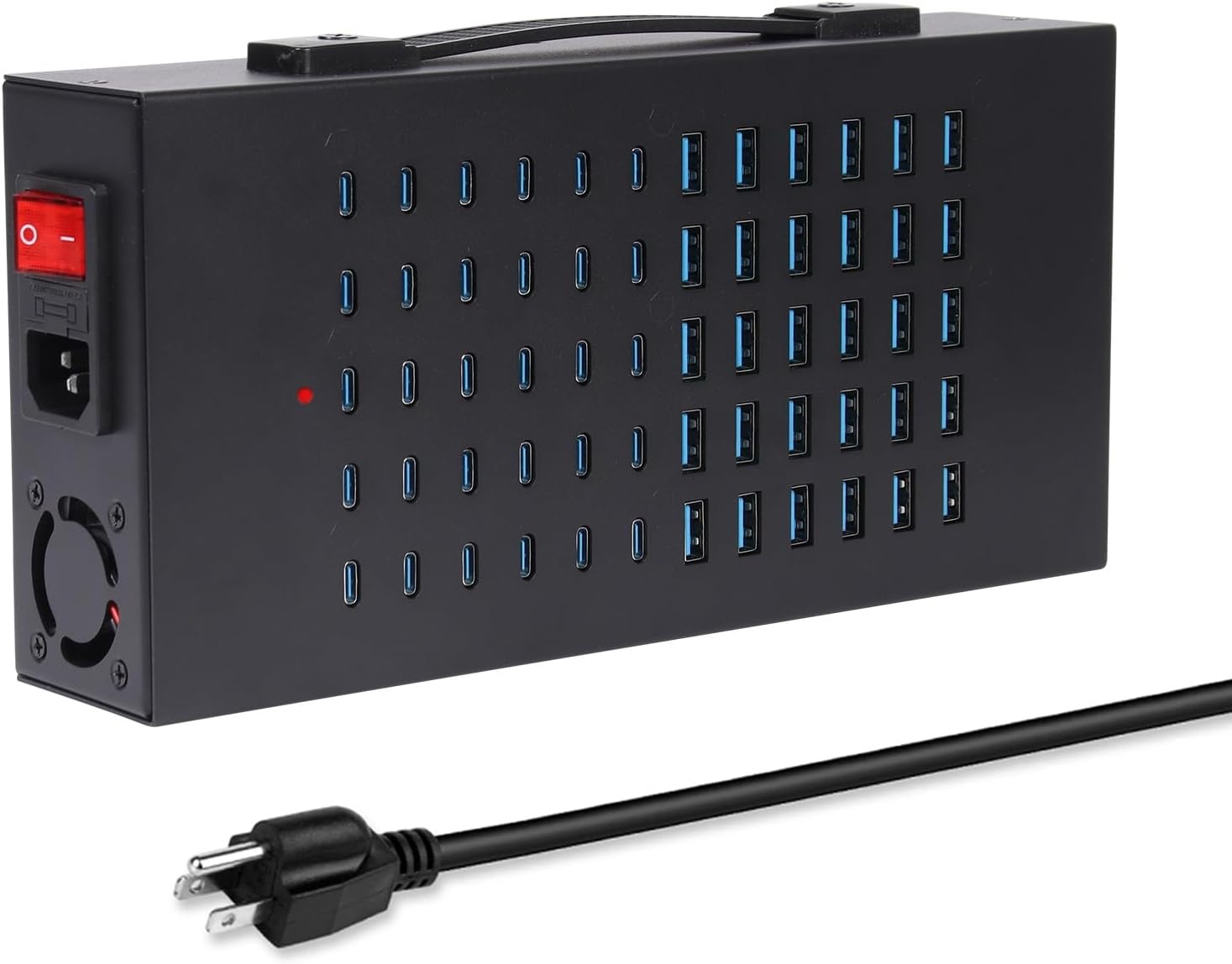 400W USB Charging Station, 60 Port USB C Charging Station for Multiple Device, Multi USB Desktop Charger Station with Smart IC Protection, Suitable for Home, Office, Hotels, Schools