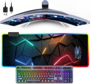 RGB Mouse Pad Desk Pad, Large Gamin...
