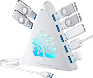 7-Port USB 3.0 Hub, White Vertical ...