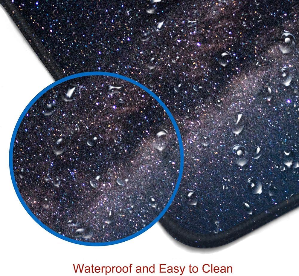 Large Gaming Mouse Pad with Stitched Edges, Galaxy Desk Mat, Extended XL Keyboard Pad, Non-Slip Rubber Base Desk Pad for Keyboard and Mouse, 31.5X11.8 inch - Image 5