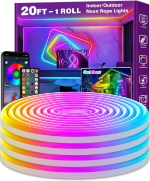 AILBTON 20Ft Neon Rope Lights,Flexi...