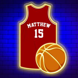 Custom Basketball Neon Sign with Na...