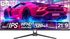 Gawfolk Gaming Monitor 34 inch IPS ...
