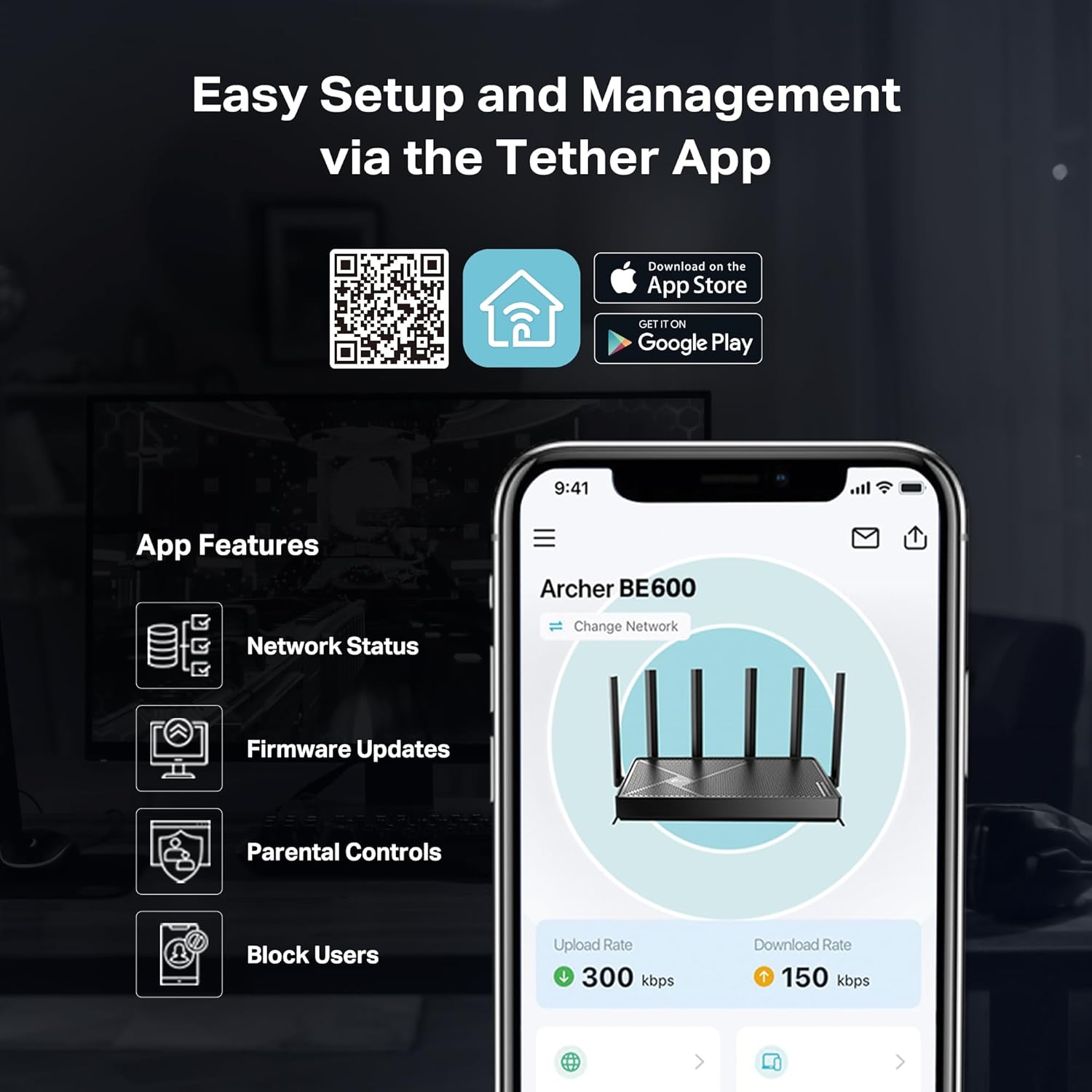 TP-Link Tri-Band BE9700 WiFi 7 Router (Archer BE600) – 10G Port, 2.5G Port, 3× 2.5G LAN, 320MHz Channel, Covers up to 2,600 sq. ft., 120 Devices, VPN, HomeShield Security - Image 7