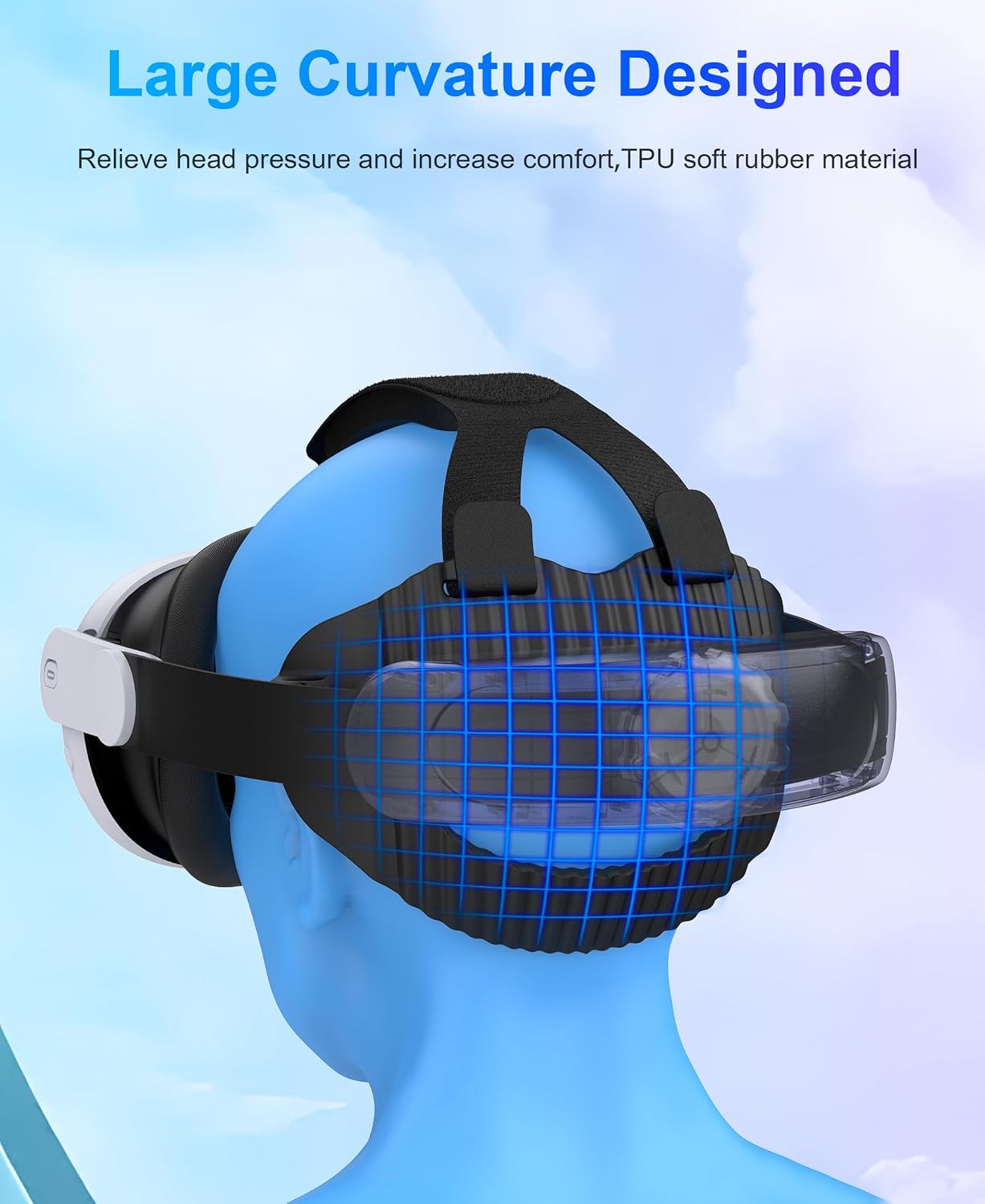 Headstrap for Quest 3 / Quest 3S/ Quest 2 Comfort Head Strap Adjustable VR Strap Reduce Pressure & Lightweight VR Elite Strap Replacement Accessories for Oculus 3 3S 2 - Image 2