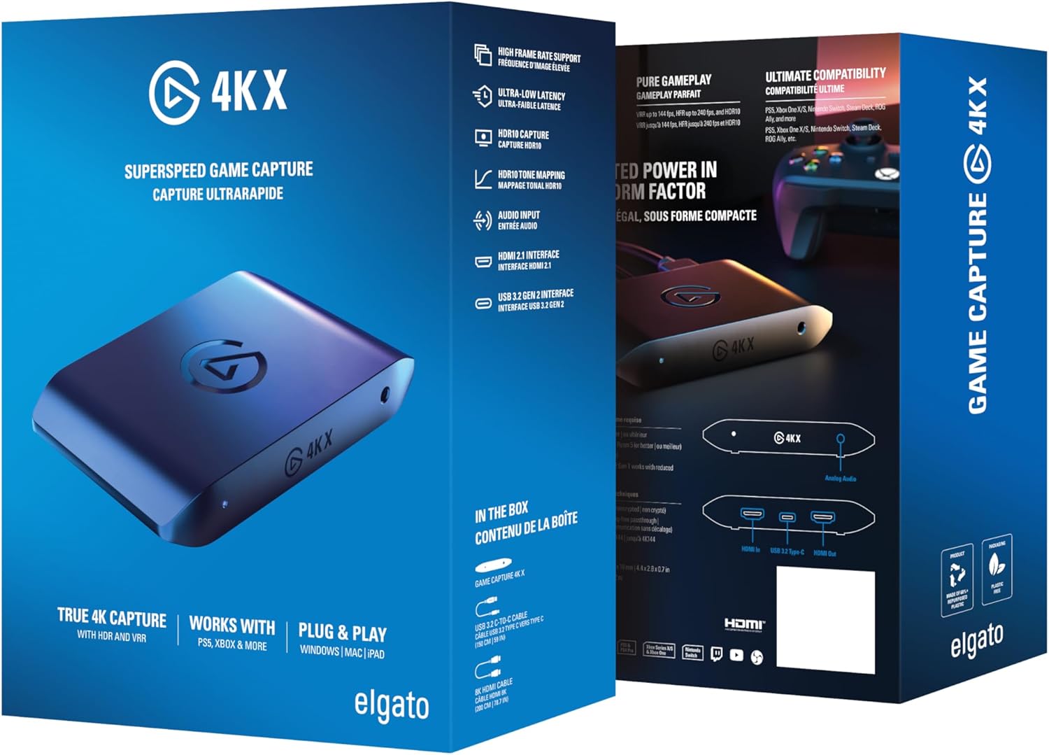 Elgato 4K X – Capture Up to 4K144 with Ultra-Low Latency on PS5|Pro, Xbox Series X|S, Nintendo Switch 2, OBS and More, HDMI 2.1, VRR, HDR10, USB 3.2 Gen 2, for Streaming & Recording, PC|Mac|iPad - Image 14