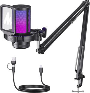 MAONO USB Gaming Microphone for PC,...