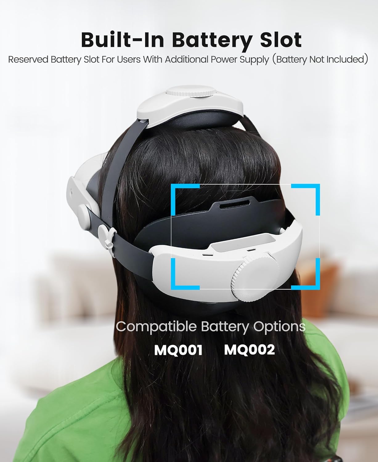 Kawaye for Meta Quest 3S/Quest 2/Quest 3 Head Strap, Double Knobs Adjustable Elite Strap Replacement,VR Headset Strap with Two Large Support Pad Enhanced Support, Reduce Pressure - Image 8