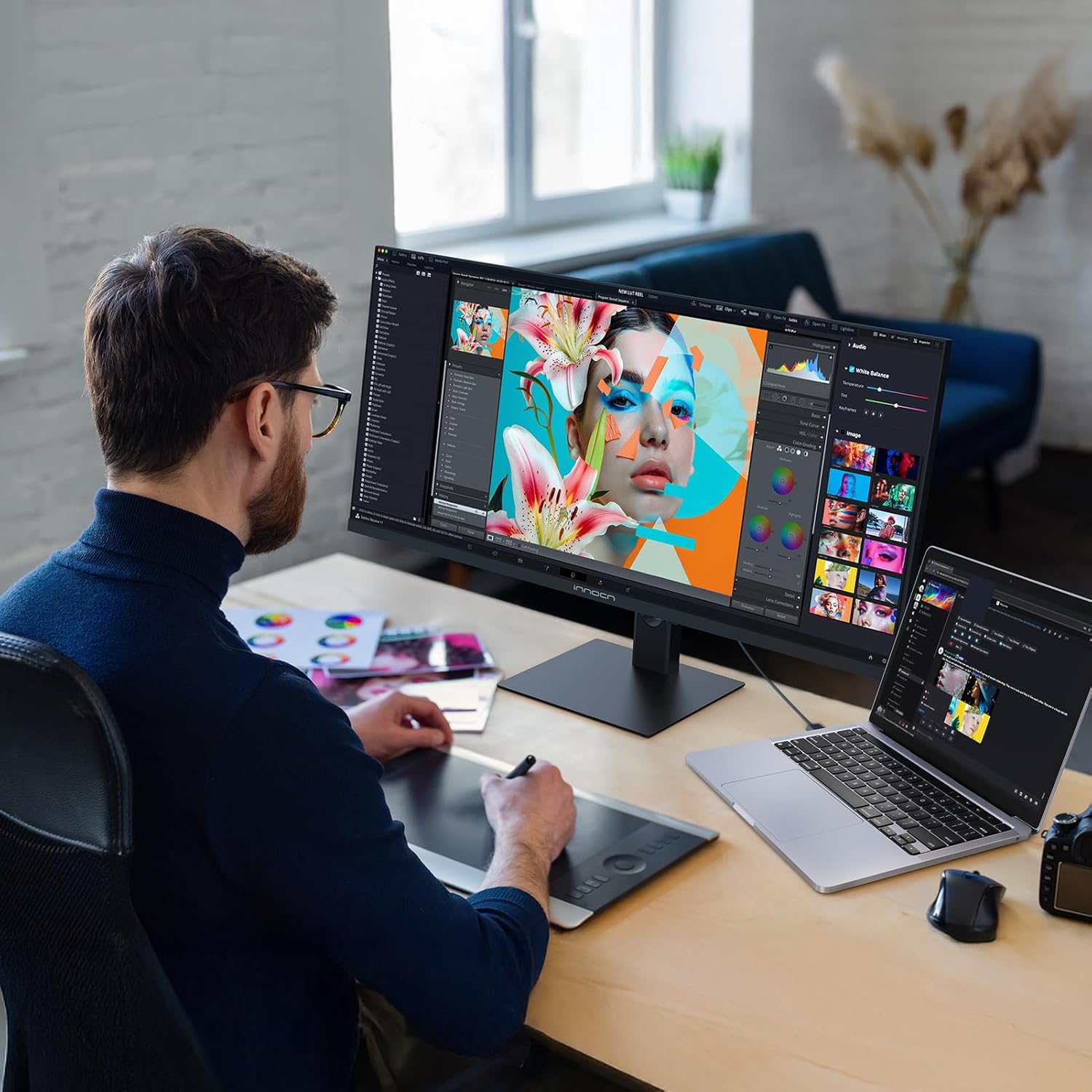 INNOCN 40" WQHD 3440 x 1440P 144Hz Ultrawide Monitor Gaming FreeSync HDR400 21:9 PC Computer IPS Screen Split PIP/PBP for Editing/Gaming, USB C 90W, HDMI, DP, Black - Image 7
