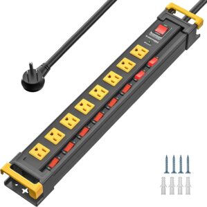 8 Outlet Heavy Duty Power Strip wit...
