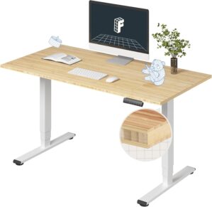 FlexiSpot E6 Bamboo 3-Stage Dual Mo...