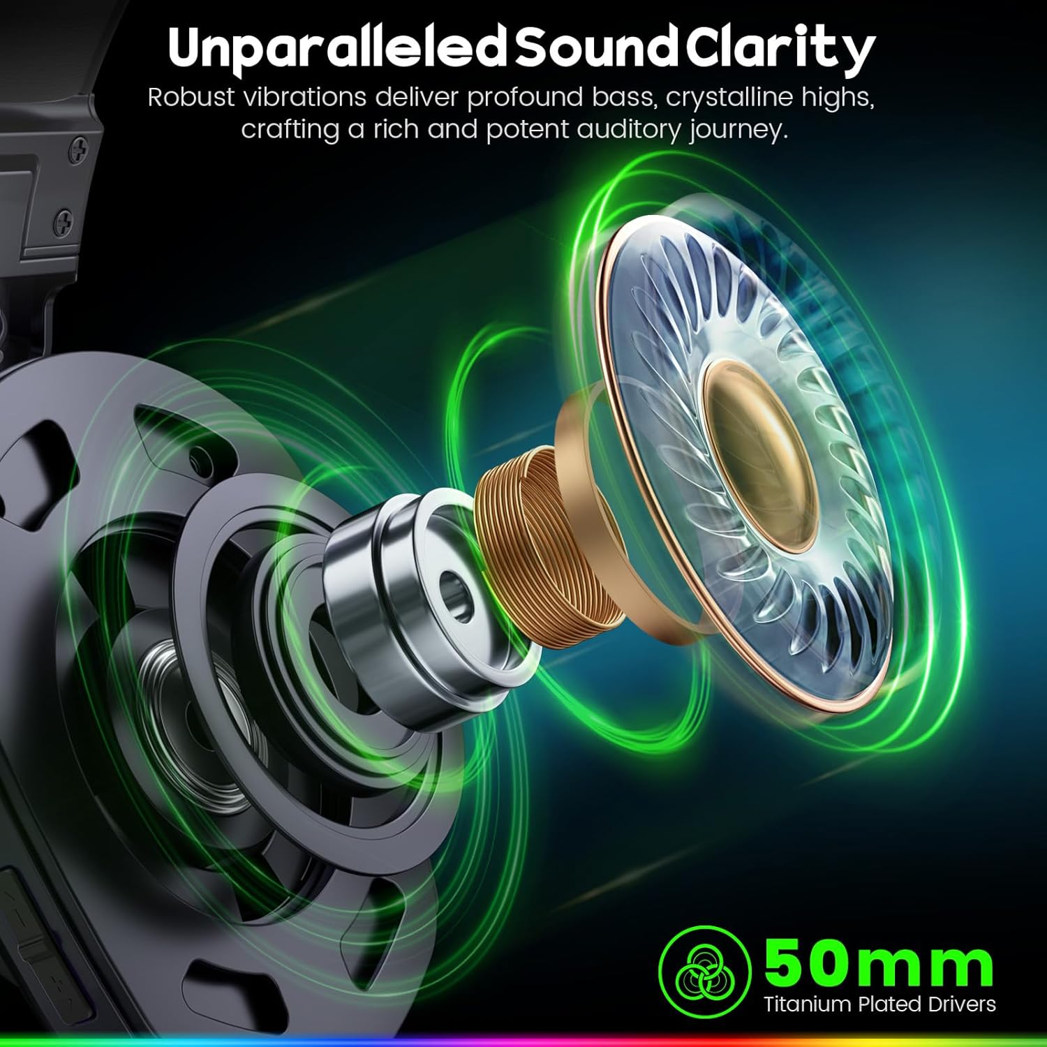 WESEARY Wireless Gaming Headset for PS5, PS4, PC, Switch & Mac, 20ms Ultra-Low Latency, 2.4GHz USB & Bluetooth 5.4 Gaming Headphones with Mic, 50H Battery Life, 3D Audio for Sega Dreamcast Accessories - Image 7