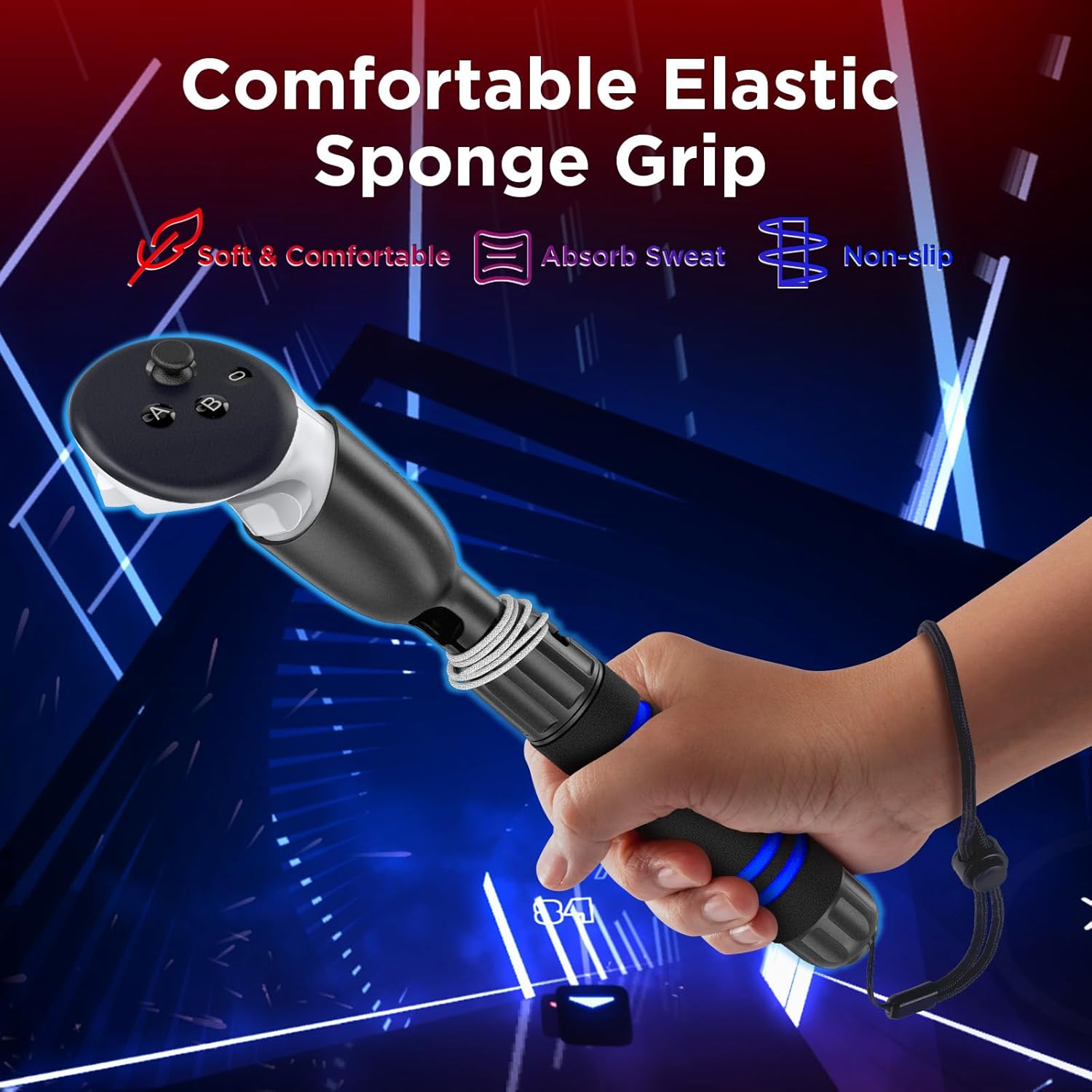 YOGES Gorilla Tag Long Arms Compatible with Meta Quest 3S/ Quest 3/ Oculus Quest 2/ Quest Pro/Rift S Controller, Beat Saber Handle Attachments VR Sticks Dual Extensions Grips for Playing VR Games - Image 5