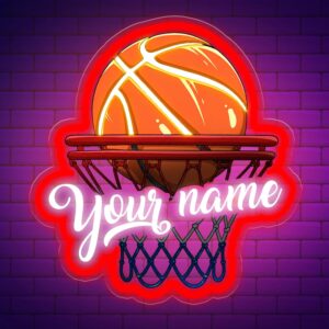 Custom Basketball Neon Sign with Na...