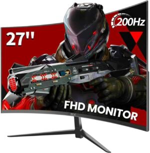 ZZA 27 Inch Curved Gaming Monitor 2...