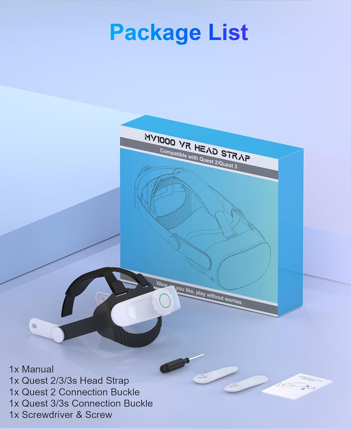 Headstrap for Quest 3 / Quest 3S/ Quest 2 Comfort Head Strap Adjustable VR Strap Reduce Pressure & Lightweight VR Elite Strap Replacement Accessories for Oculus 3 3S 2 - Image 9