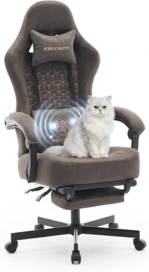 Gaming Chair Breathable Leather wit...