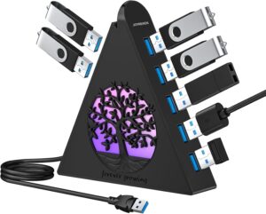 7-Port USB 3.0 Hub, Vertical USB Hu...