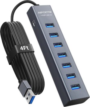 4Ft 7-Port USB 3.0 Hub for Desktop ...