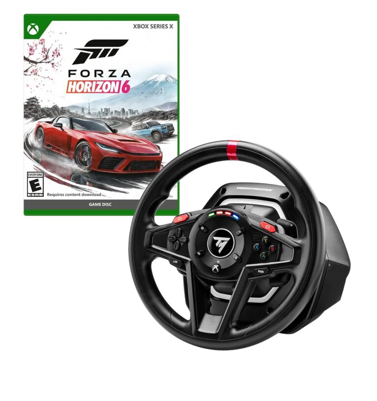 Forza Horizon 6 Standard Edition Xbox Series X + Thrustmaster T128 Racing Wheel & Pedal Set Gaming Bundle