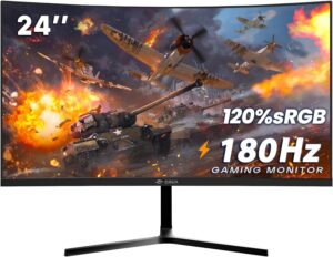 CRUA 24” Curved Gaming Monitor, 1...