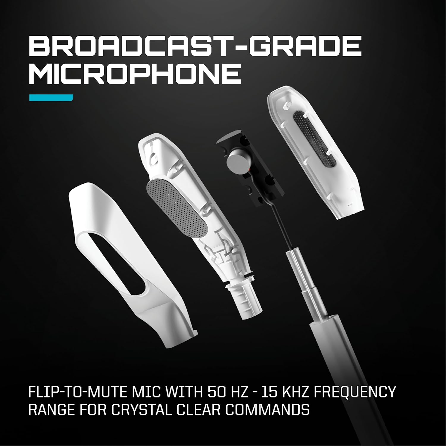 RIG R5 Spear PRO HS Wired Gaming Headset Officially Licensed for PlayStation, PS5, PS4, PC - 40mm Graphene Drivers, Tempest 3D Audio, Flip-to-Mute Mic, Memory Foam Cushions, 3.5mm -White - Image 7