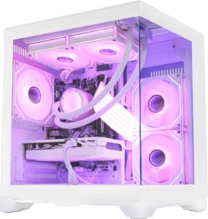 White RGB Prebuilt Gaming Desktop P...