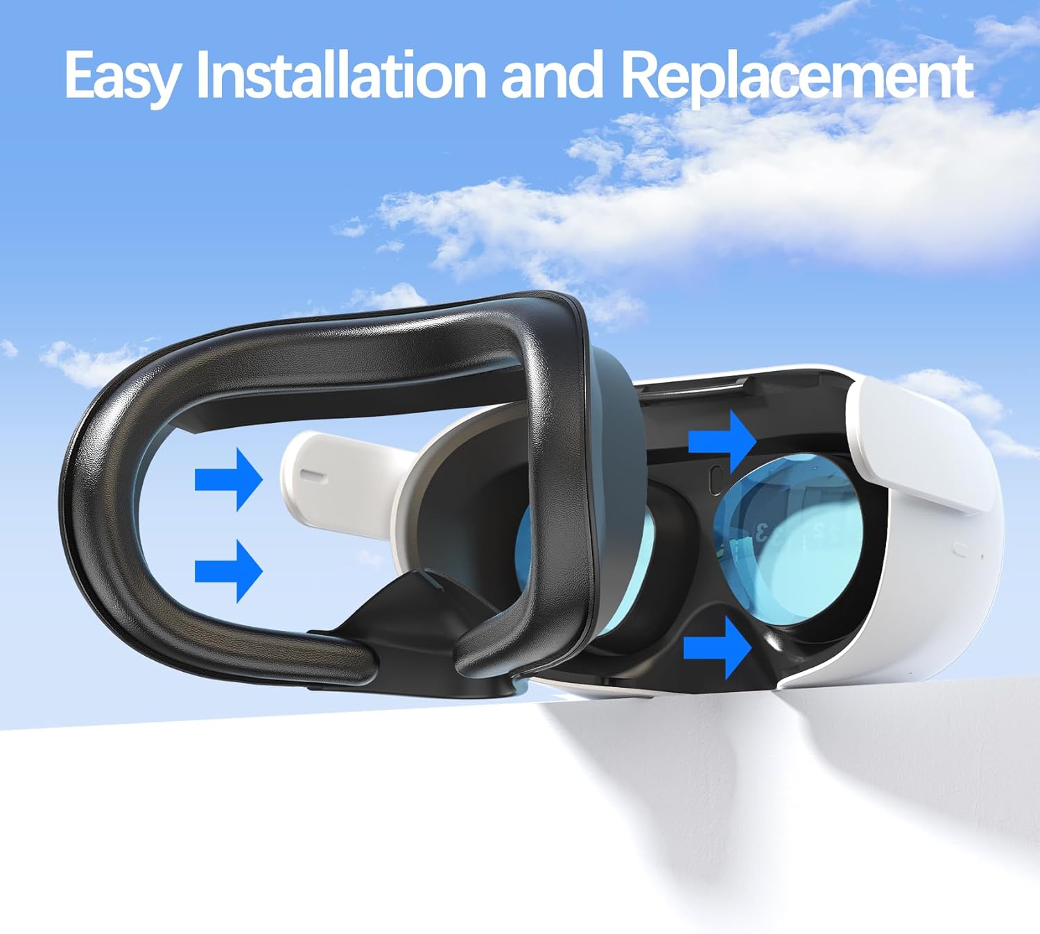 Face Cushion Pad for Meta Quest 2 VR Facial Interface Replacement PU Leather Foam for Oculus Quest 2 Vr Cover - Image 5