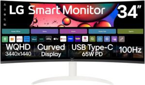 LG 34SR63QA-W 34 inch Smart Curved ...